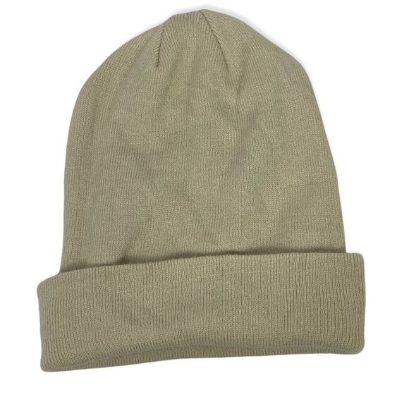 Nordstrom BP Tan Beige Ribbed Knit Beanie Toque Hat New Minimalist Taupe Hat NEW - Picture 1 of 5